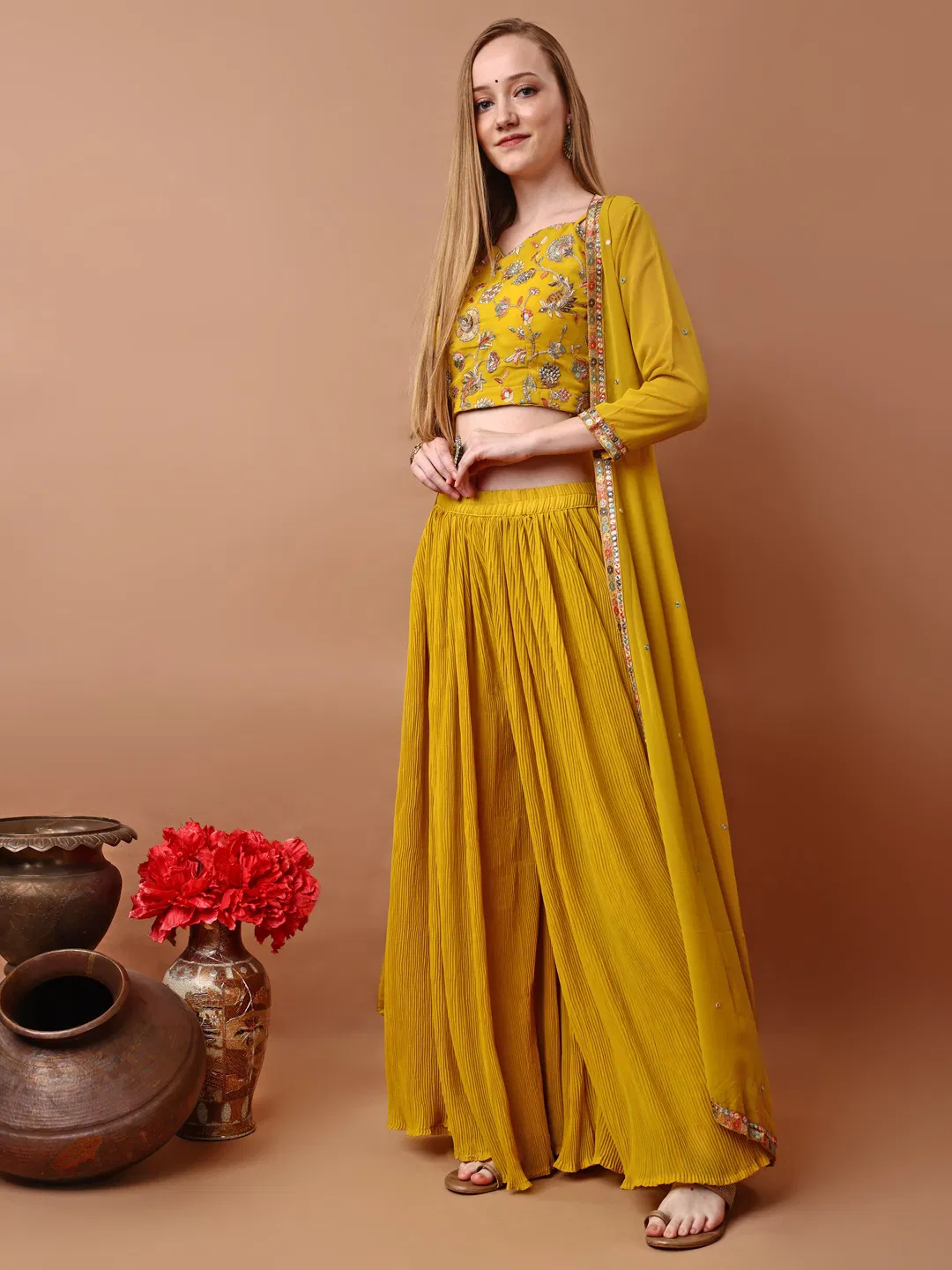 Moksa By Nsf Georgette With Embrodery Work Indo Western Wholesale In India